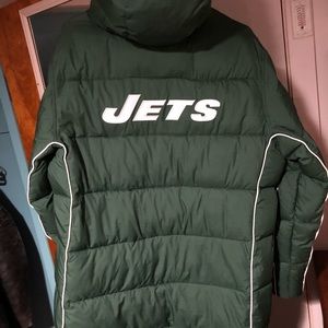 Ladies NWT Reebok New York Jets Long Puffer Jacket